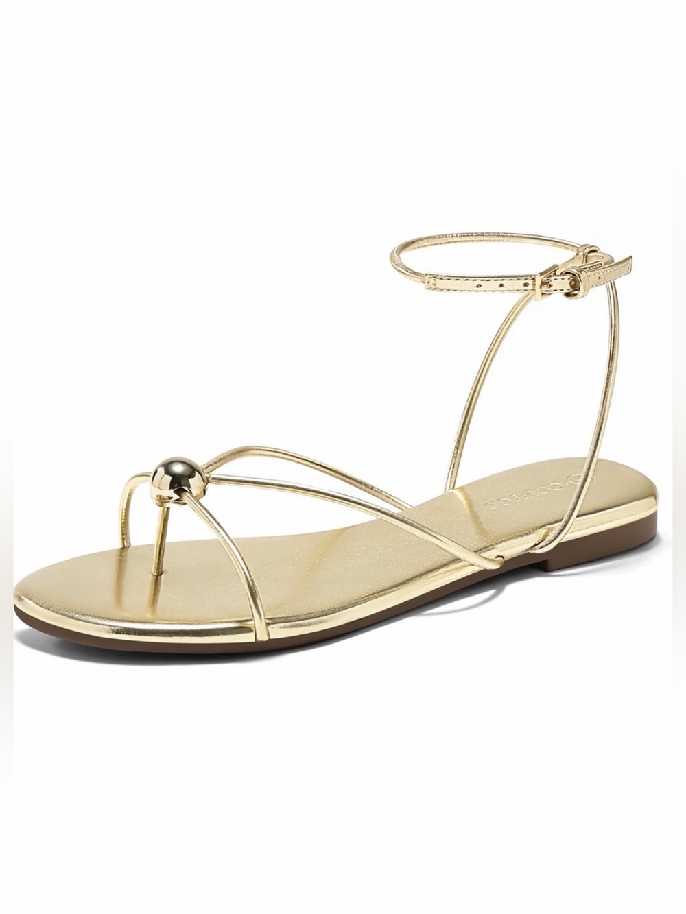 Gold Strappy Sandals, size 8.5
